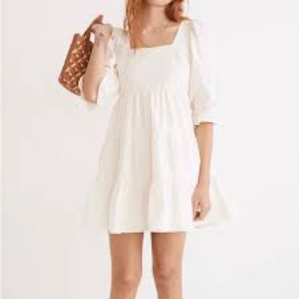 NWT White Ruffle Madewell Dress